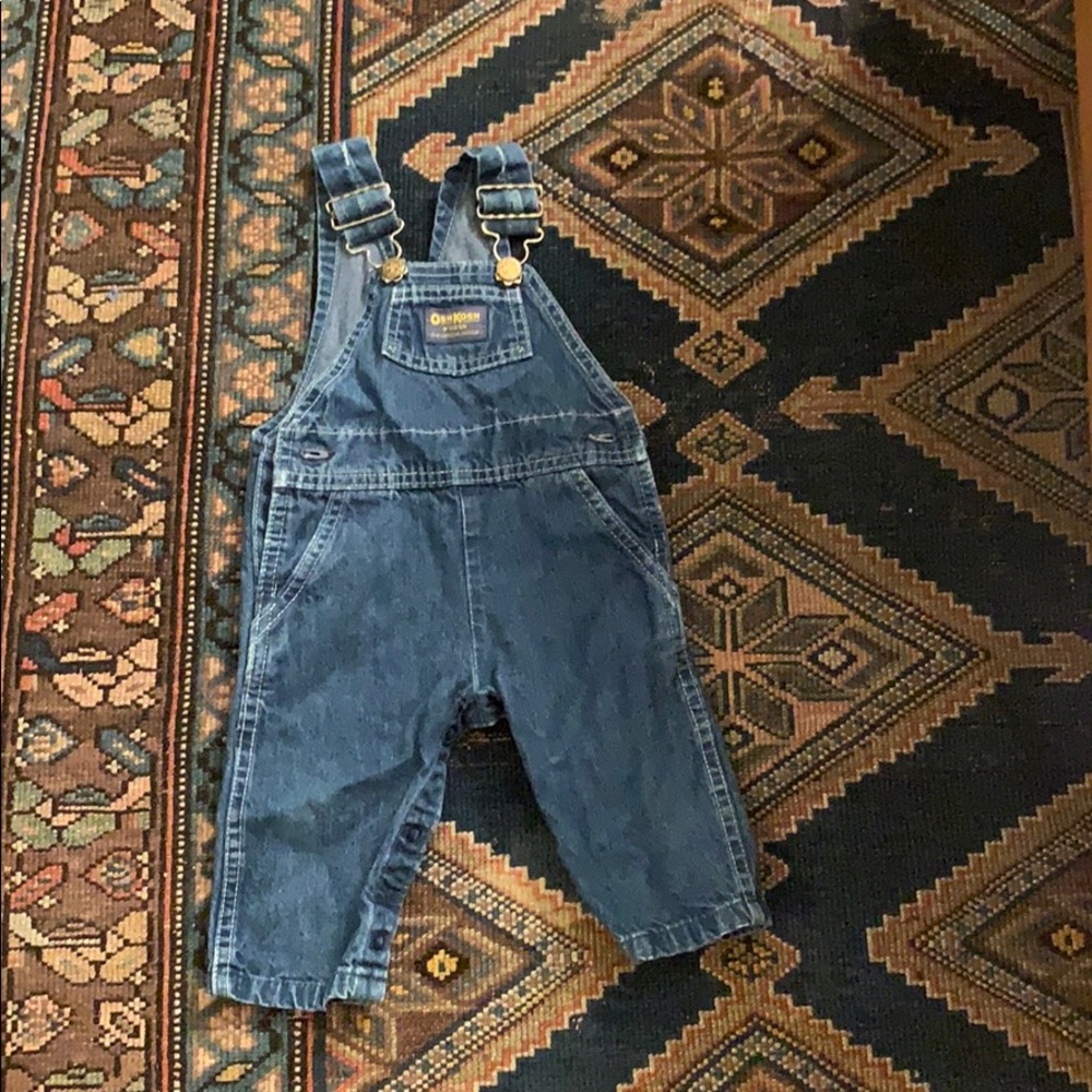 Vintage OshKosh Denim Overalls 9-12M
